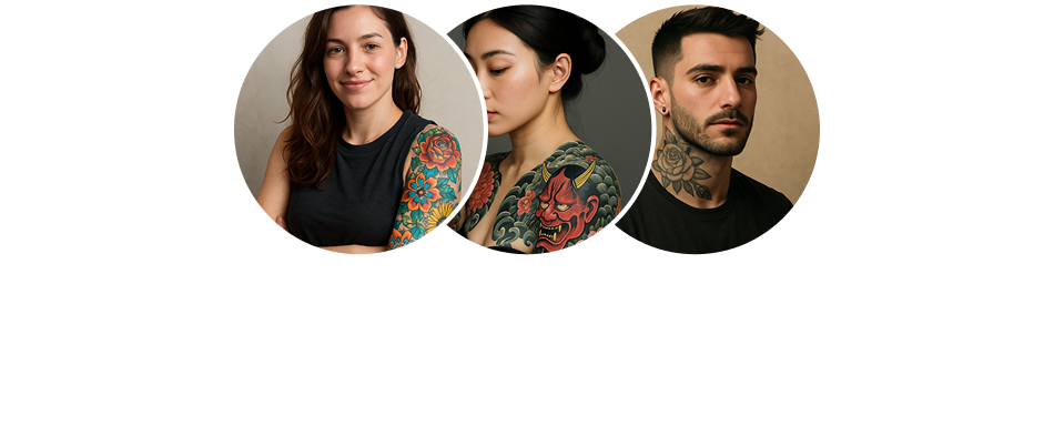 Real TatsHub users showing their AI-generated tattoos